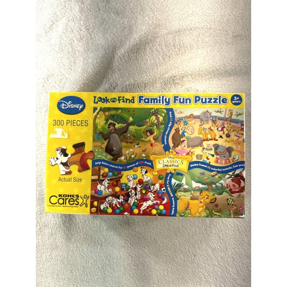 Disney Look & Find Family Fun Puzzle 300 Pieces 3+ Years Kohls Cares Classics